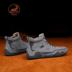 Men's High Top Lace-up Sneakers Comfortable Walking Shoes