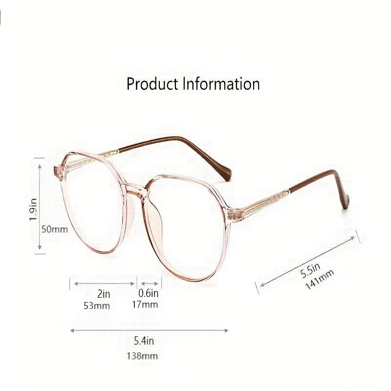 Round Frame Light Blocking Glasses for Women Unisex