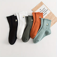 3 Pairs Girls Kids Crew Socks for Spring Autumn