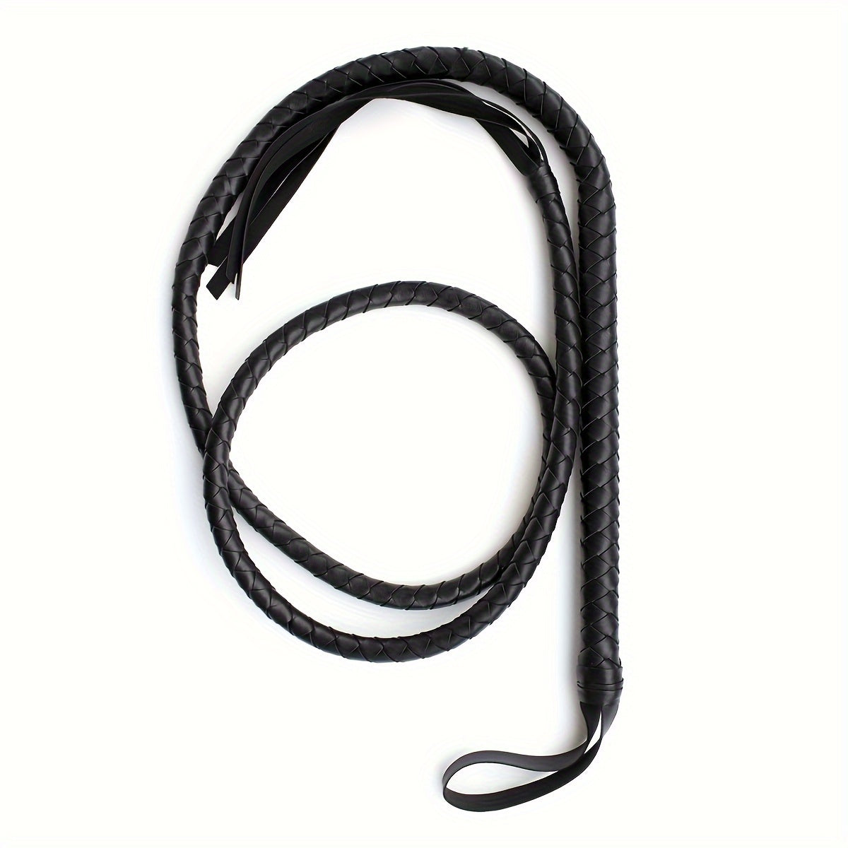 PU Leather Long Horse Whip for Equestrian Shows