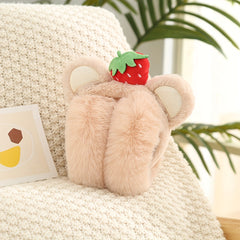Winter Plush Strawberry Earmuffs Outdoor Ear Cover