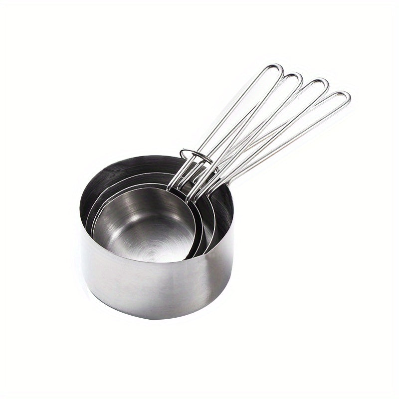 8pcs Measuring Cups/Spoons Set Stainless Steel Handle Cup Graduated Spoon