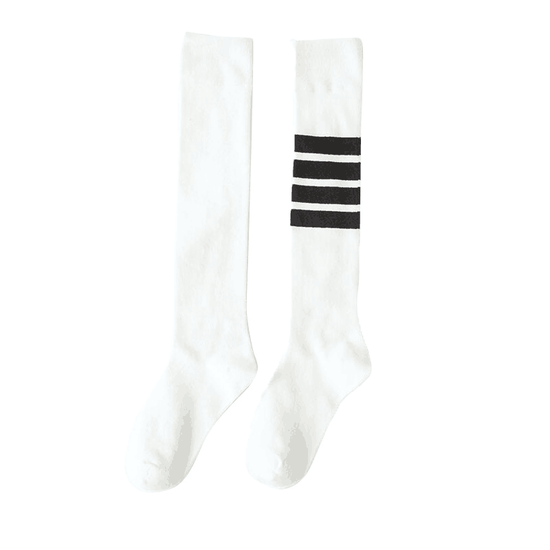 Women's Mismatched Block Knee High Socks