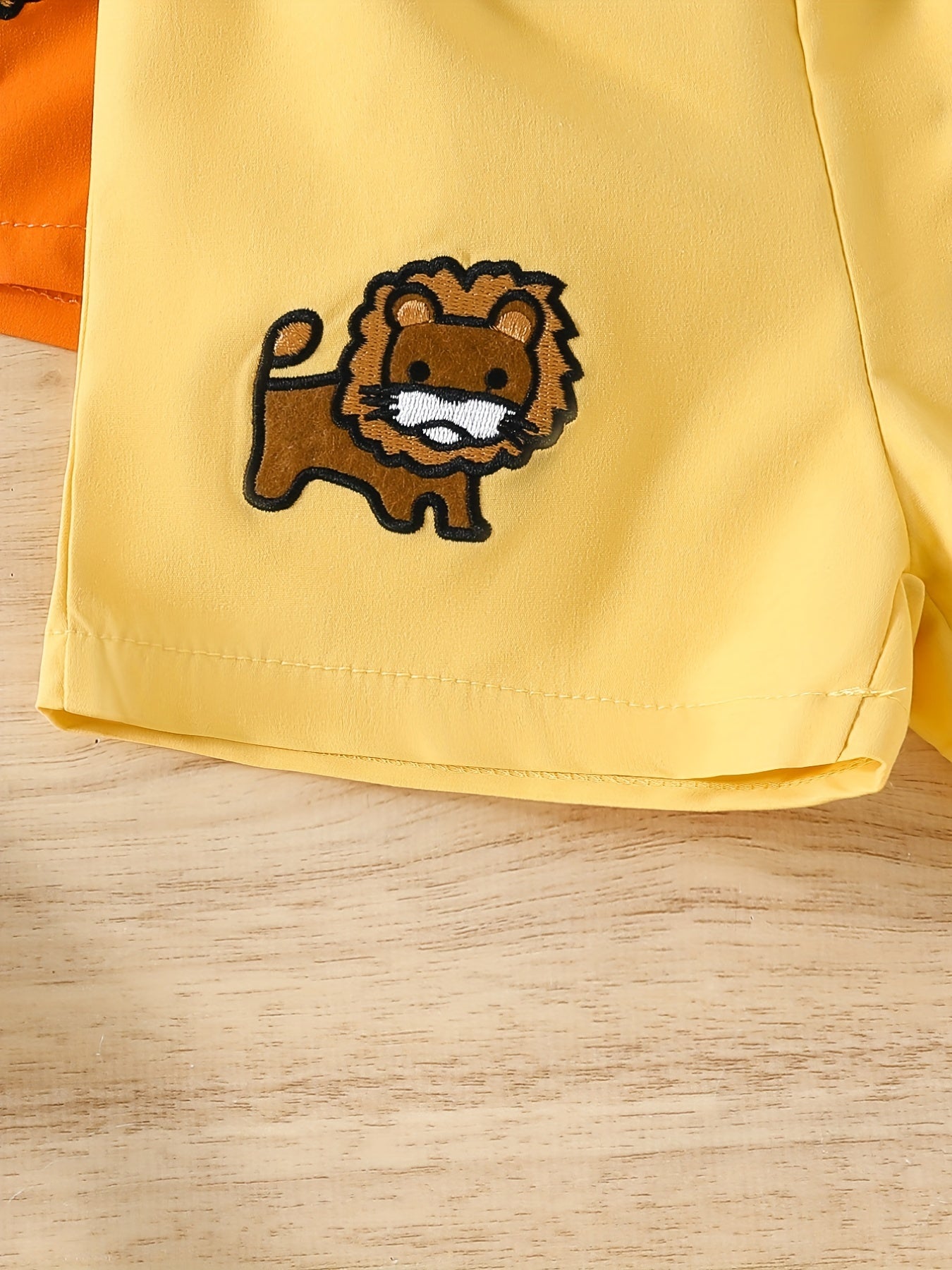 3pcs Lion Pattern Kids Shorts Elastic Waist Toddler Baby Girls