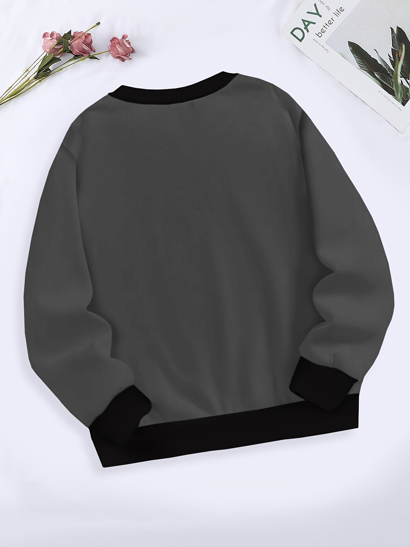 Skull Graphic Long Sleeve Sweatshirt Comfy Pullover Tops