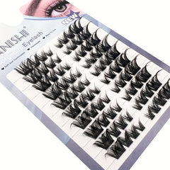 Cat Eye Lashes Natural DIY Eyelash Extensions Kit D Curling Volume Individual Ey