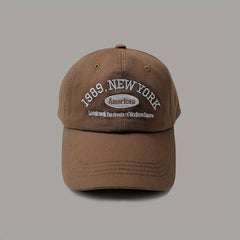 Unisex Breathable Adjustable Baseball Cap with Letter Embroidery