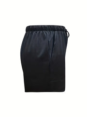 Casual Shorts High Rise Elastic Drawstring Pockets