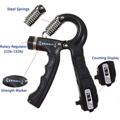 Hand Grip Strengthener Set - Adjustable Resistance Forearm Trainer for Men