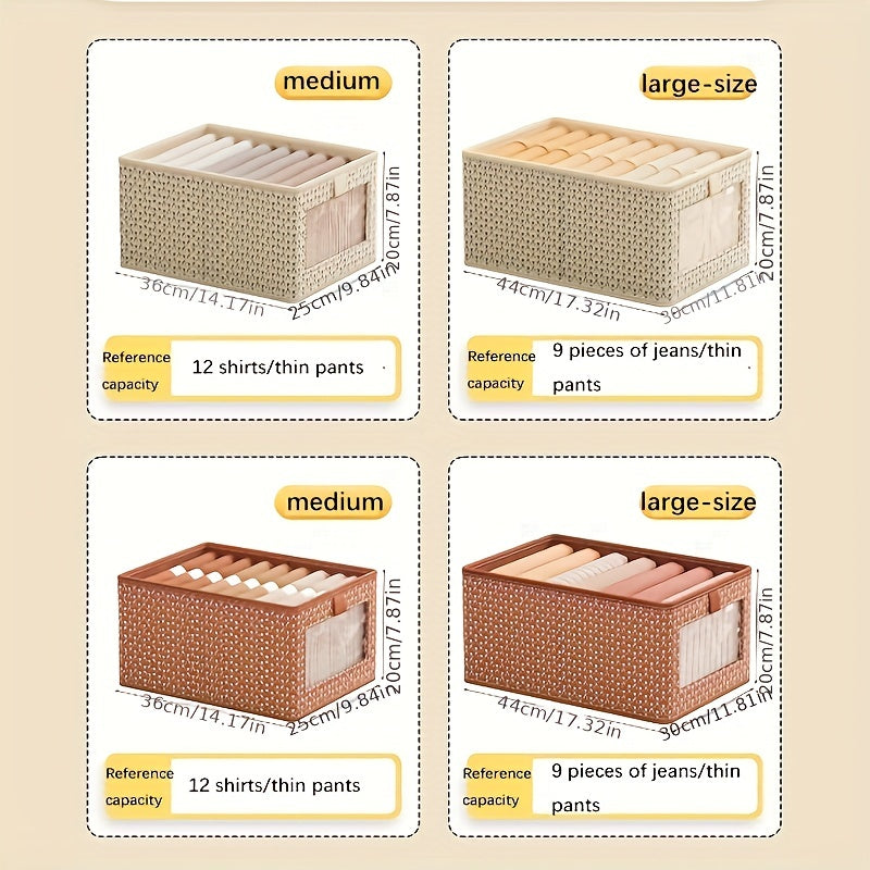 Foldable Clear View Storage Box for Shirts Sweaters