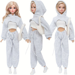 5pcs Doll Clothes Set for 29 Girl Dolls, 3 Clothing, 2 Bags, Sport Shoes