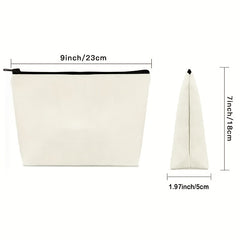 Canvas Cosmetic Bag Large Capacity Travel Makeup Bag