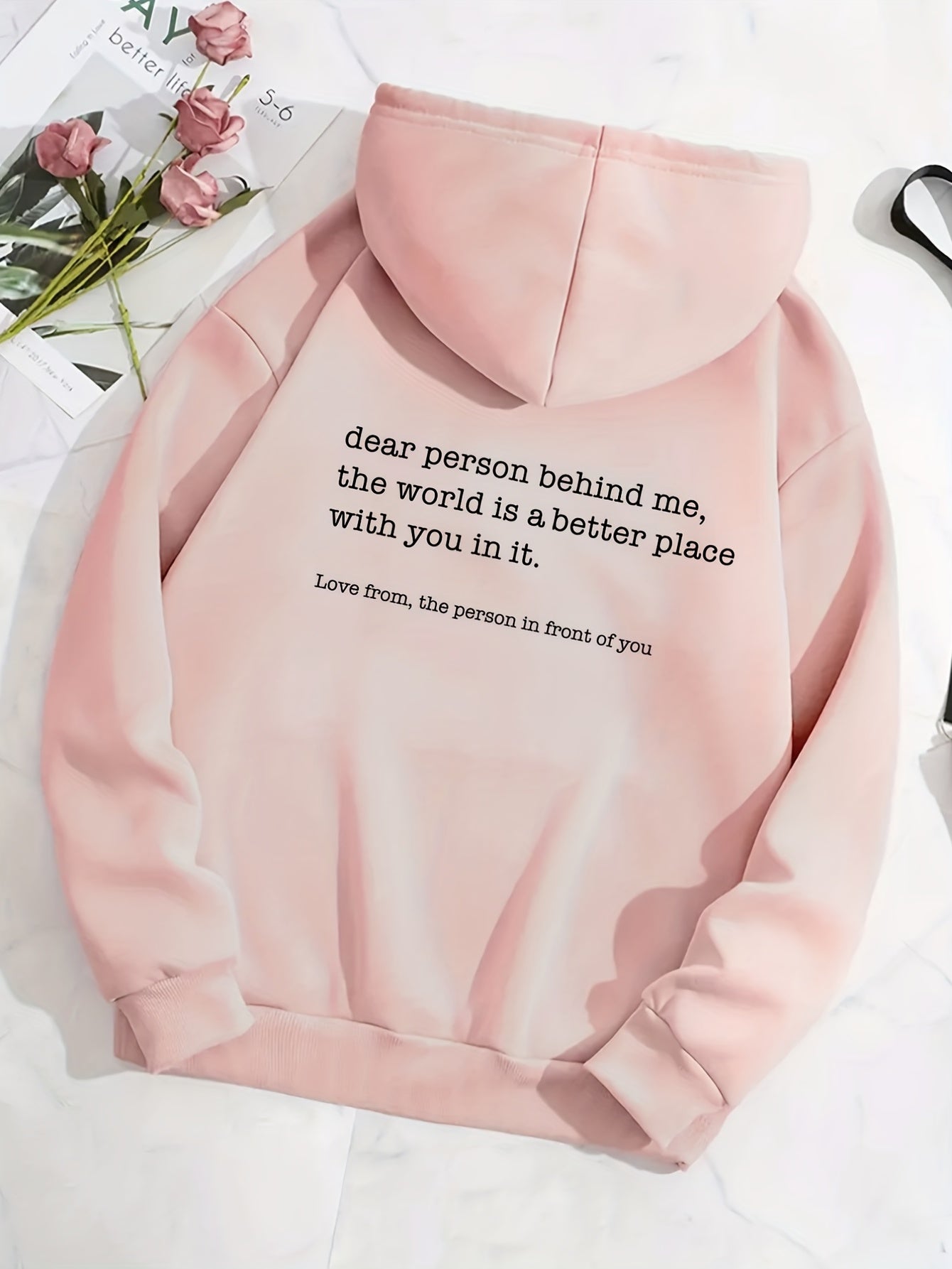 Drawstring Hooded Sweatshirt with Pockets