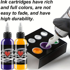 14pcs Tattoo Ink Set Professional Pigment Long Lasting Tattoo Supplies