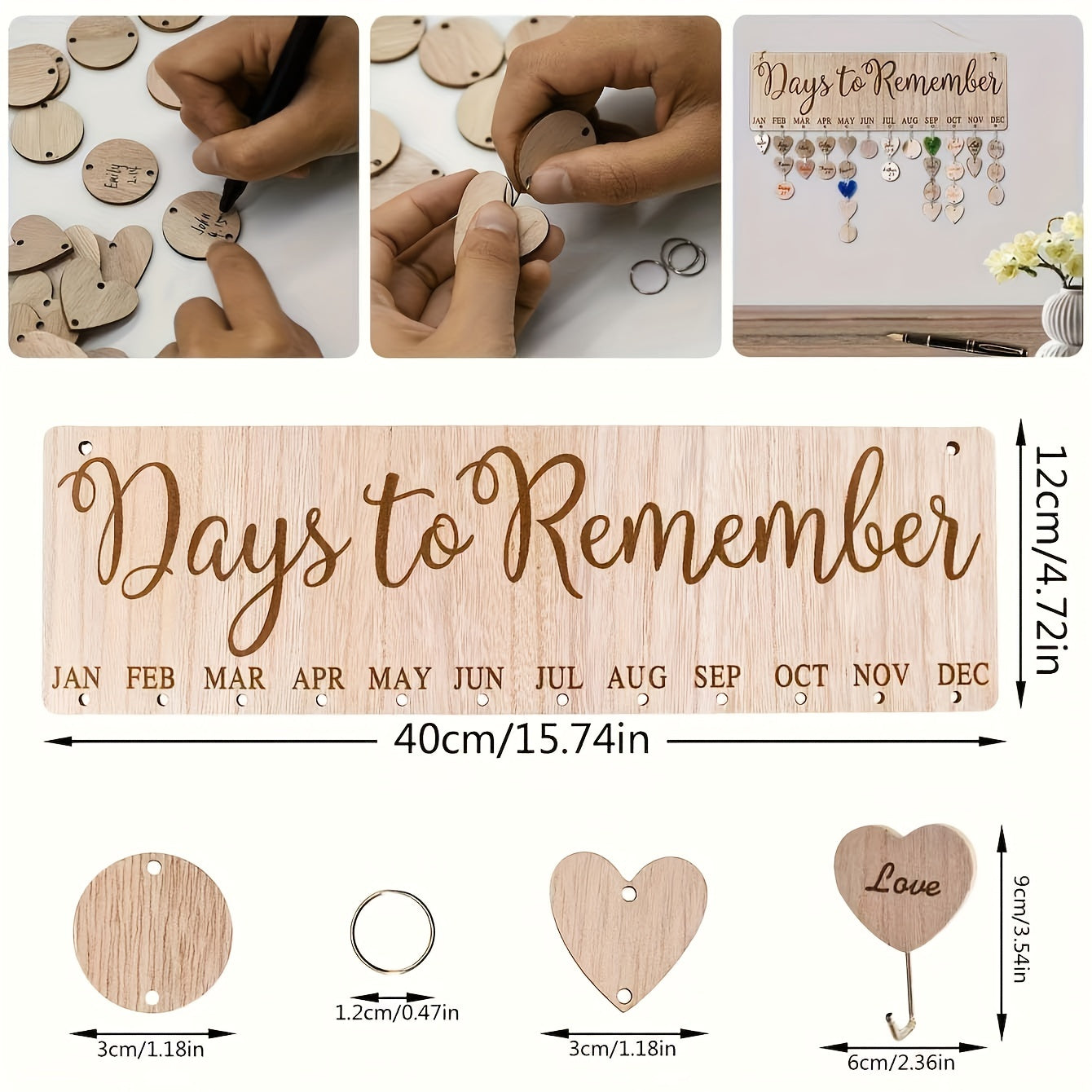 Family Birthday Board Hanging Calendar Wall Decoration