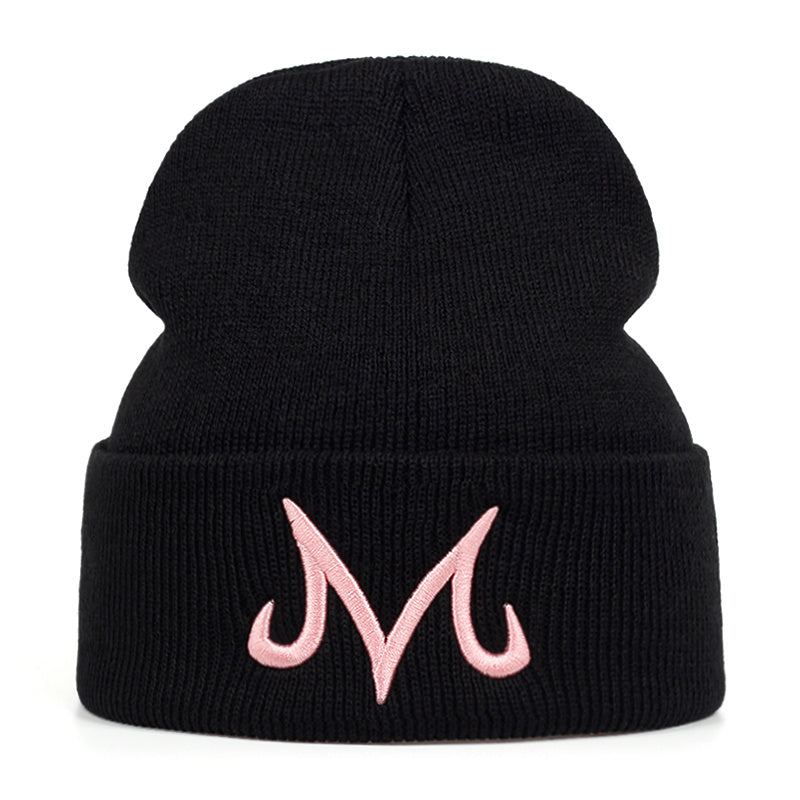 M Letter Men's Knitted Hat Warm Winter Hat