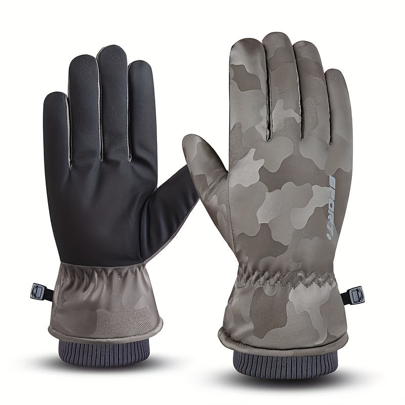 Men's Windproof Skiing Gloves Warm Touch Screen Gloves