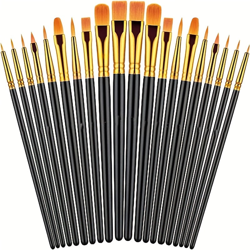1pc Brush Set 20 Acrylic Brushes Painting Watercolor Acrylic Brushes