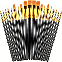 1pc Brush Set 20 Acrylic Brushes Painting Watercolor Acrylic Brushes