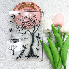 Tree Drop Leaf Clear Stamp for Scrapbooking DIY Card Making Decorative Craft