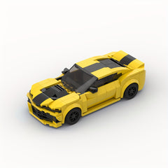 347pcs Yellow Sports Car Building Block Model Set Toy Ornament