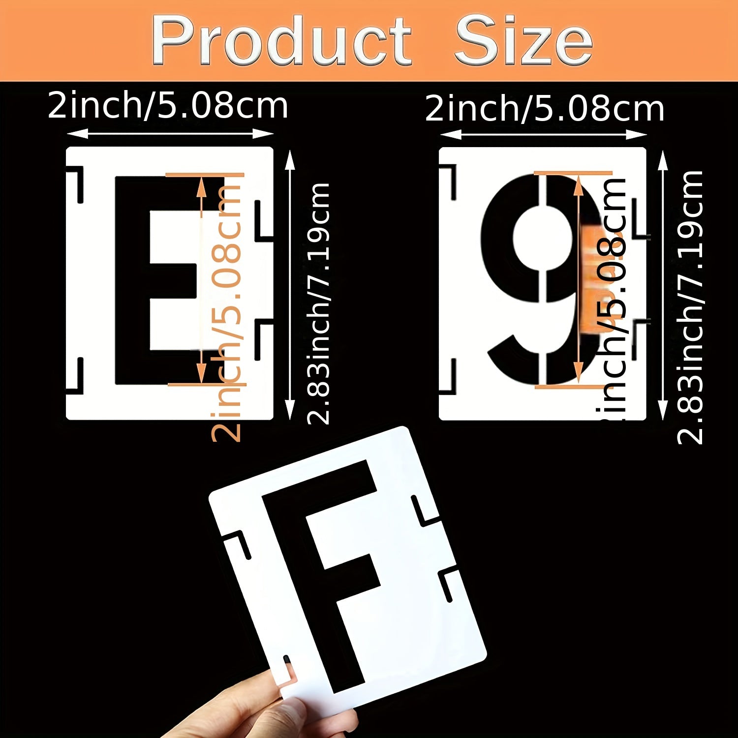42pcs Numbers Stencil Kit for Painting Reusable Alph Interlocking Stencil