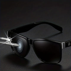 Men's Square Frame Sunglasses Vintage Stylish PC Eyewear UV Protection