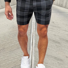 Men's Slim Fit Plaid Shorts For Summer