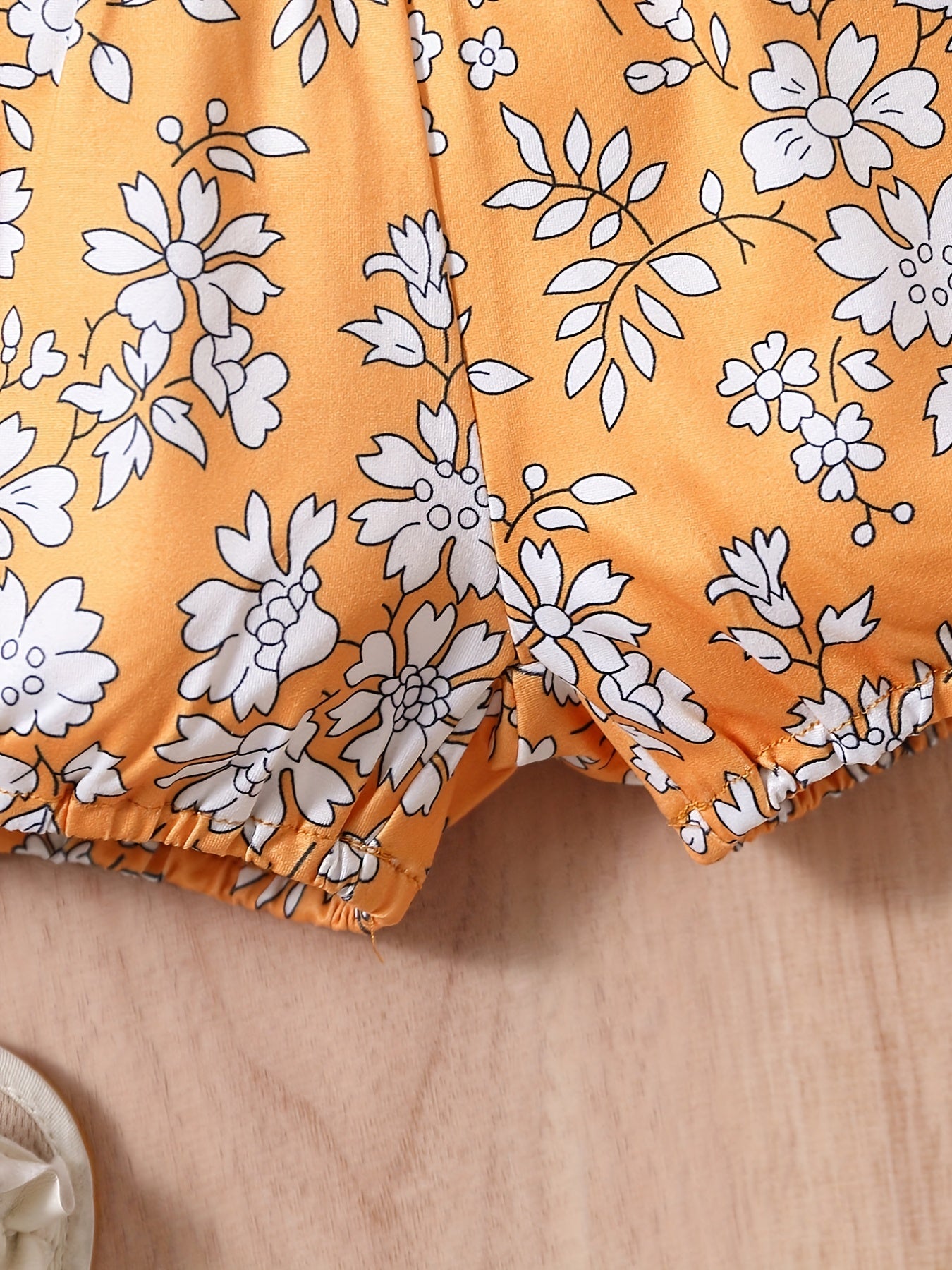Baby Girls Floral Print Elastic Waist Shorts