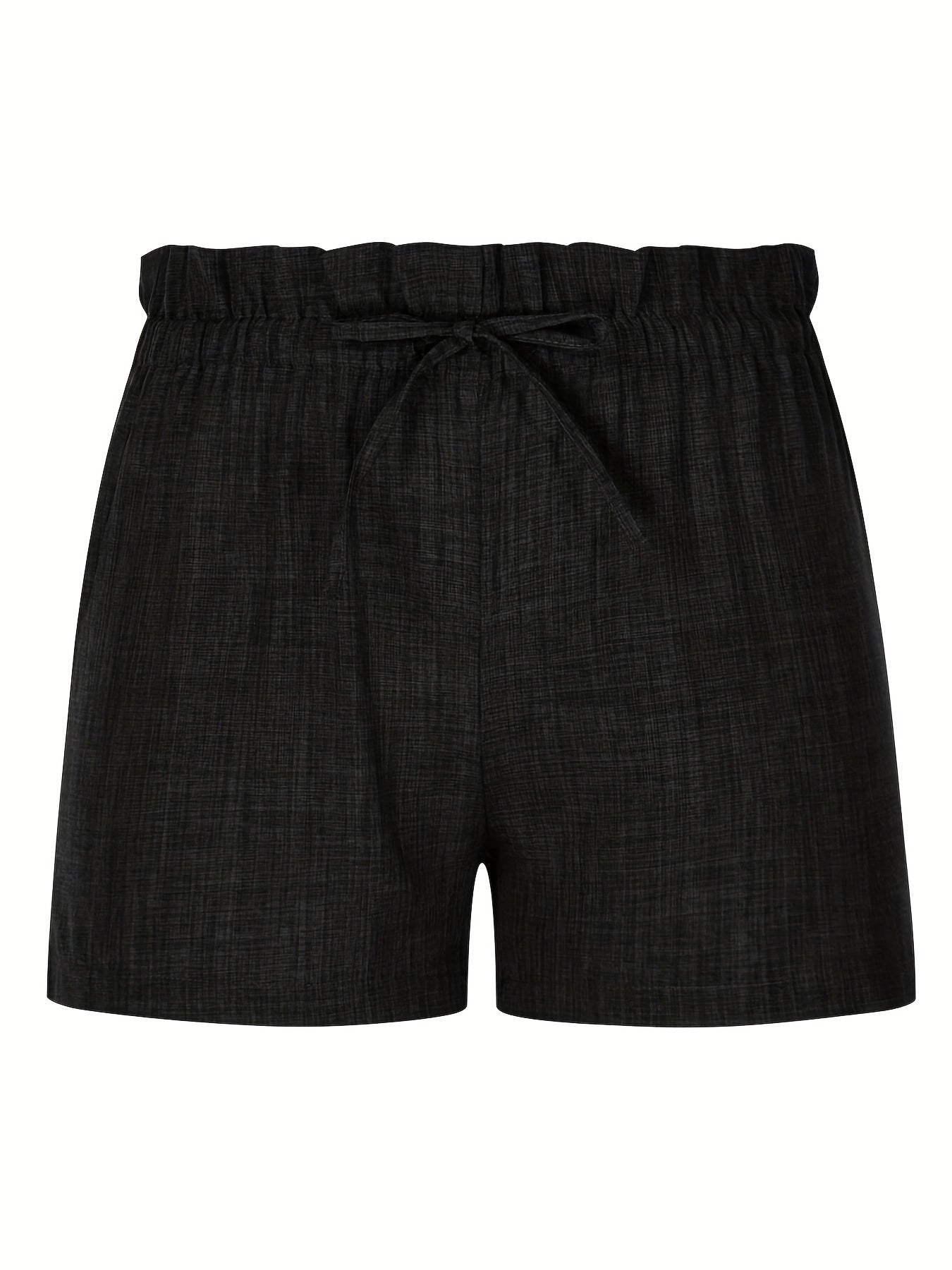 Solid Drawstring Waist Shorts for Women