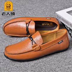 LAORENTOU Men's Leather Bit Loafer Shoes Casual Slip On Sneakers