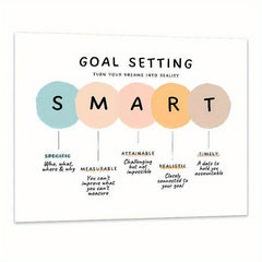 Motivation Print Office Decor Poster for Smart Goals 20x32 Unframed