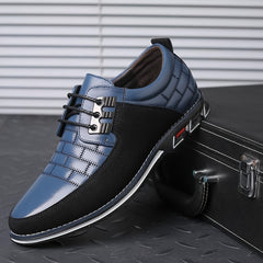 Men's Plaid Derby Shoes Classic Style Business Wear Non Slip