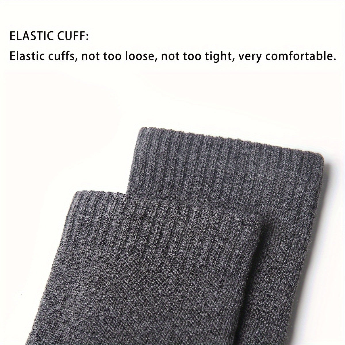 6 Pairs Men's Moisture Wicking Hiking Socks - Cushioned Crew Socks
