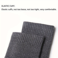 6 Pairs Men's Moisture Wicking Hiking Socks - Cushioned Crew Socks