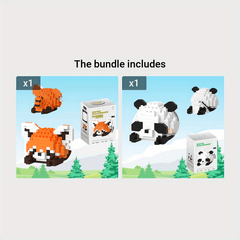 DIY Animal Series Building Blocks Panda Raccoon Christmas Halloween