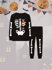 Halloween Little Kids Long Sleeve T shirt Trousers Set