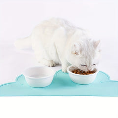 Cloud Style Pet Food Mat Waterproof & Non Slip Silicone Table Mat