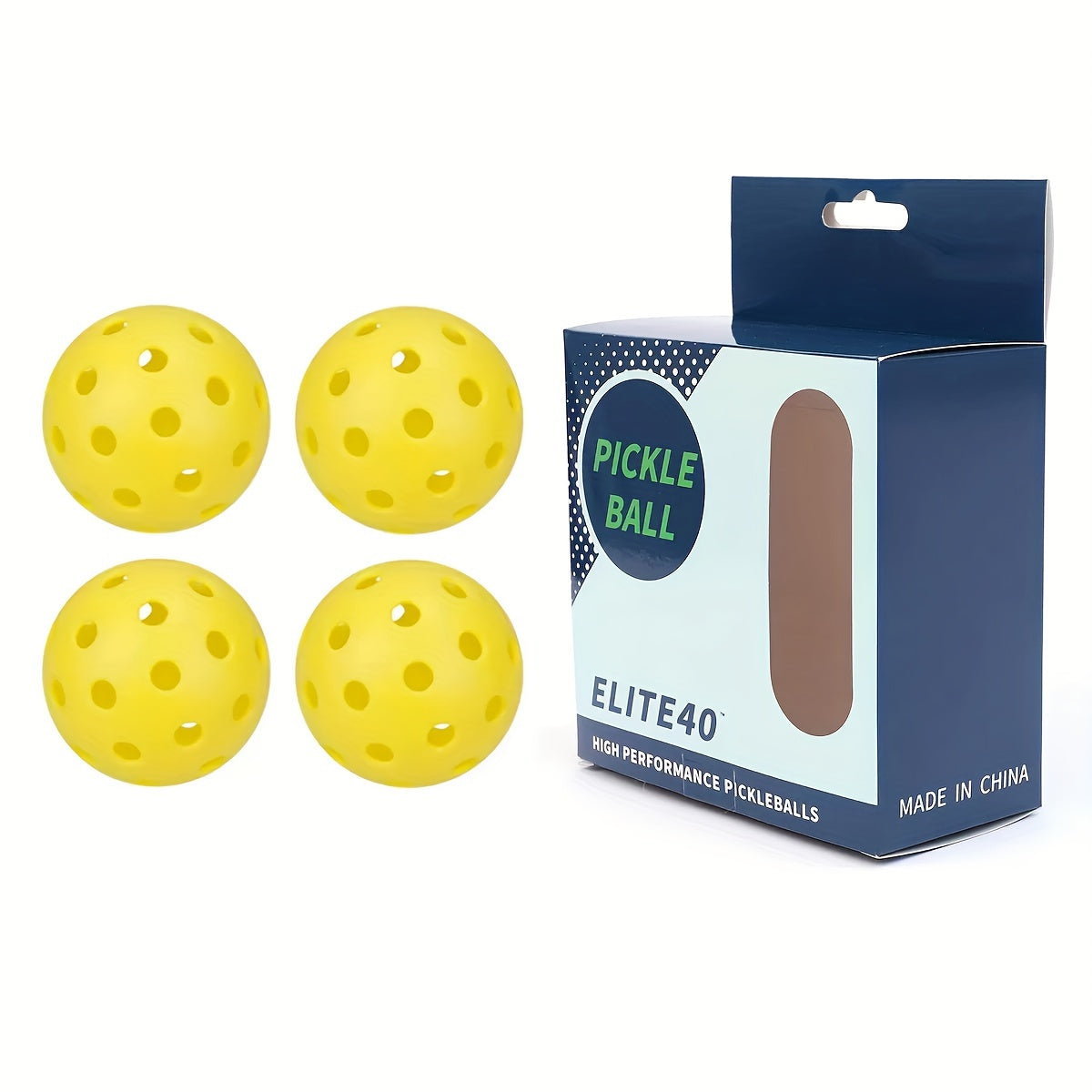 40 Hole Pickleballs for Outdoor Indoor Play USAPA Regulations 4-Pack