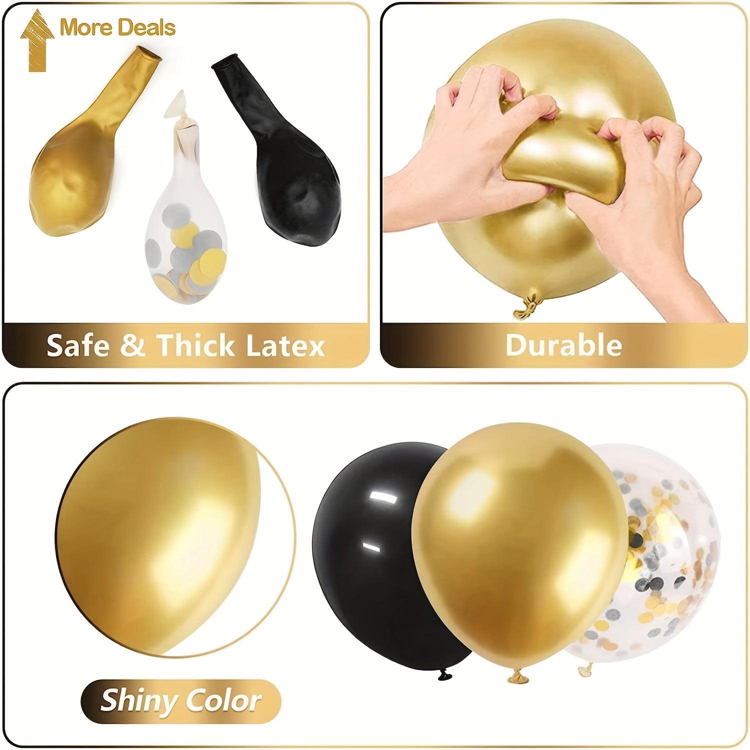 Golden Balloons Garland Arch Kit 124pcs for Events