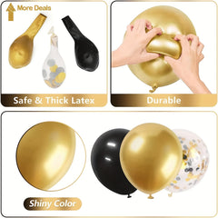 Golden Balloons Garland Arch Kit 124pcs for Events