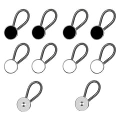 10pcs Metal Collar Buttons Extenders Elastic Neck Extender Wonder Button