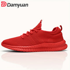 Comfortable Unisex Mesh Running Shoes Lace Up Outdoor Sneakers