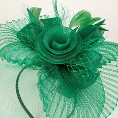 Women Flower Headband Head Piece for Derbyhat