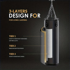 Heavy Duty Punching Bag Set With Gloves & Hook
