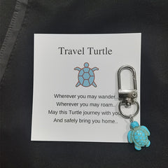 2pcs Travel Turtle Keyring Keychain Bag Charm Pendant Gift