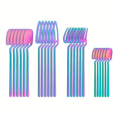Stainless Steel Reusable Cutlery Set Long Handle Tableware