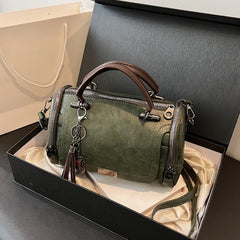 Vintage Crossbody Boston Bag Stylish Casual Handbag Classic Handbag
