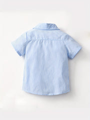 Boys Short Sleeves Button Down Casual Shirt for Summer