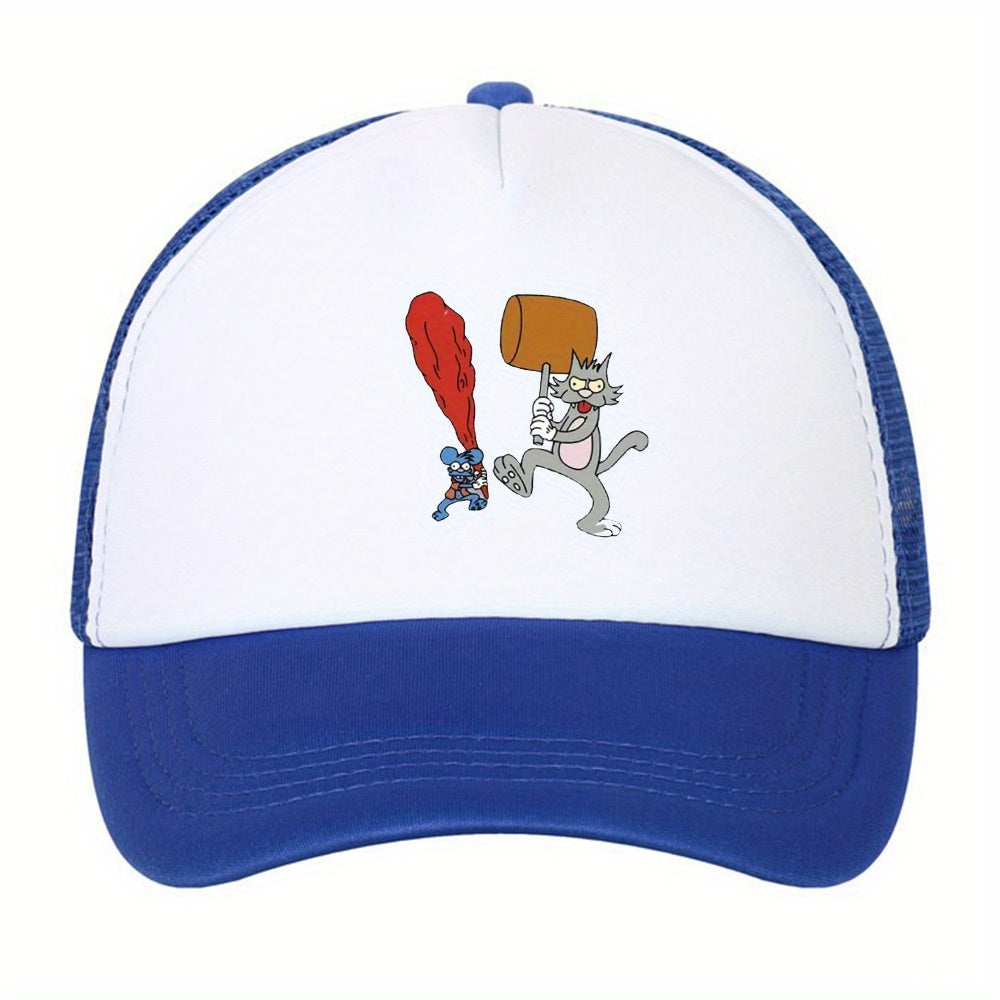 Unisex Sunshade Casual Baseball Cap With Cartoon Pattern